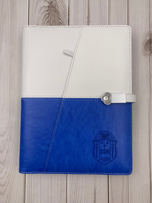 Zeta Phi Beta Smart Notebook with built-in 8000 mAh power bank and 16 GB USB