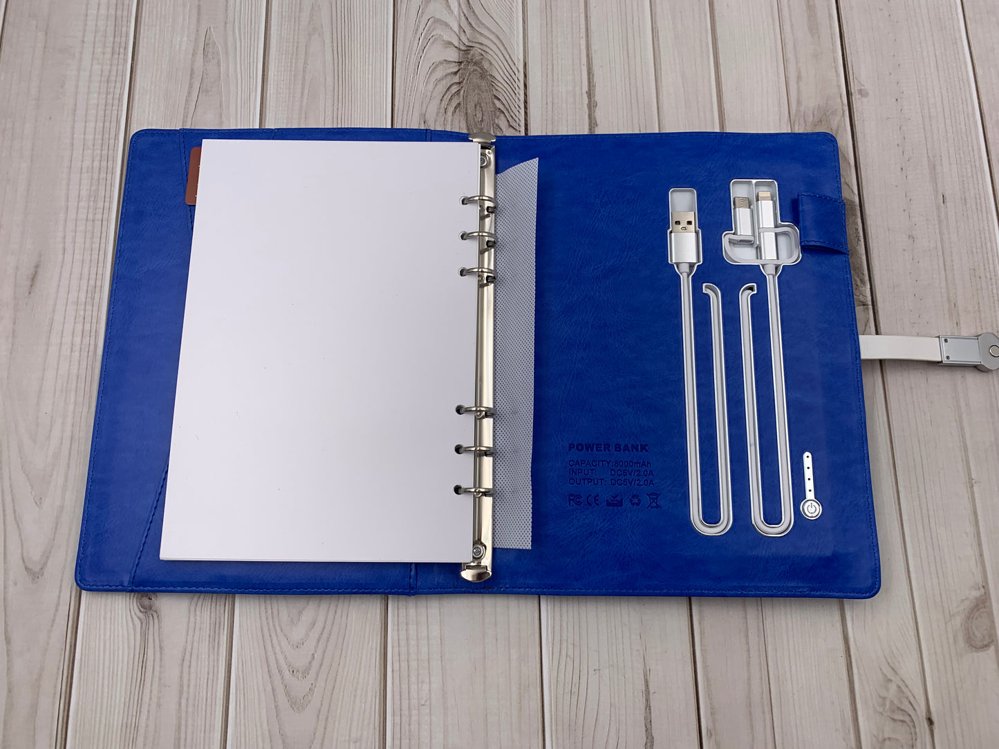 Zeta Phi Beta Smart Notebook with built-in 8000 mAh power bank and 16 GB USB